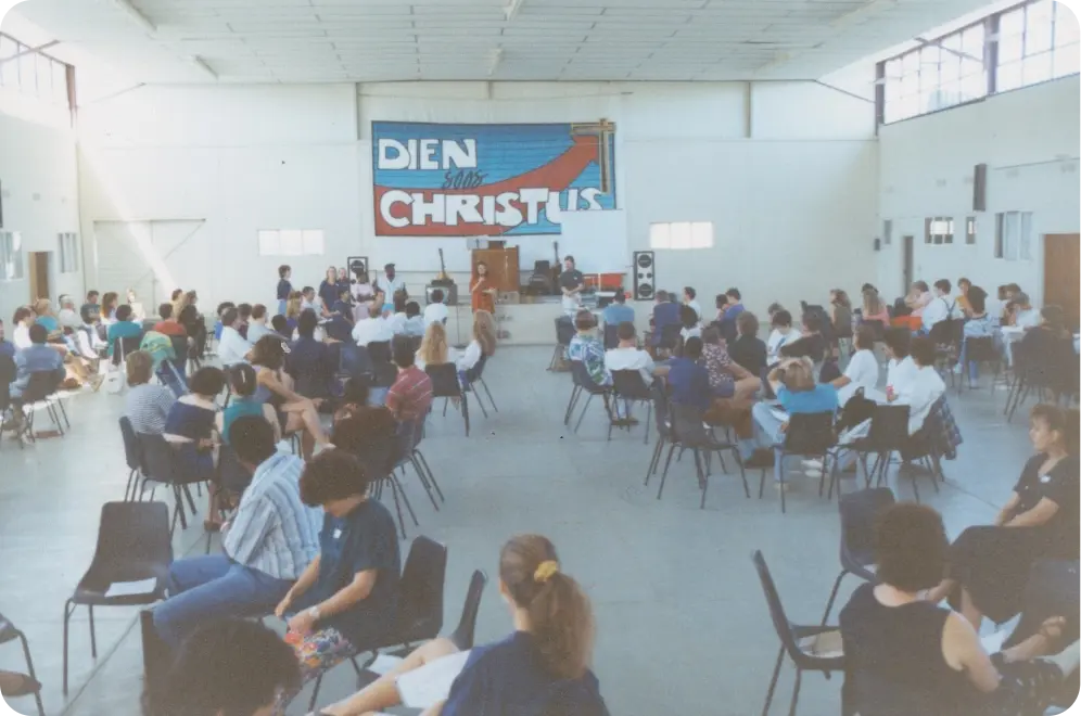 pastor preaching in hoffman square